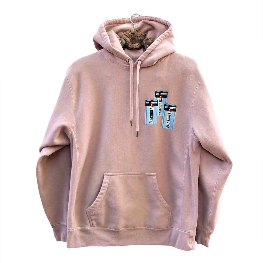 Pleasures Rose Charge 9-Volt Battery Hooded Sweatshirt Graphic Print
